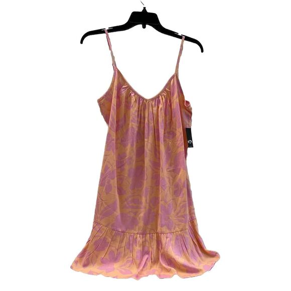 Billabong Women’s Sz XL Sunny Daze Mini Dress Pink/Peach Floral - Picture 1 of 13